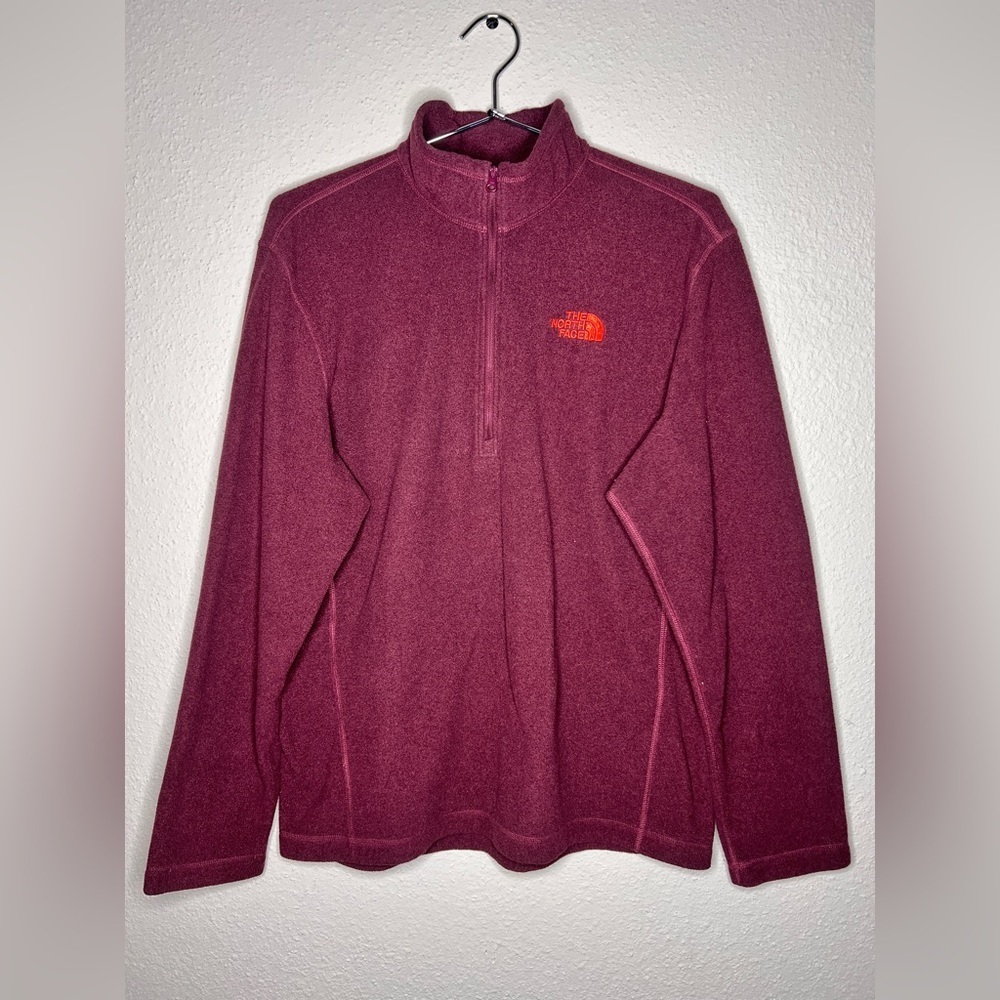 The North Face Men's Maroon Zip-Up Sweater